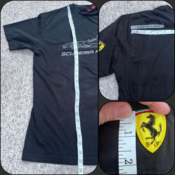 Ferrari Official Scuderia Ferrari Formula One Embroidered Black Tee Men's Med - Picture 8 of 10